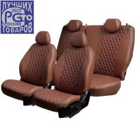 Чехлы Премиум Экокожа Байрон Ромб на Kia Venga -1, 02.2010-05.2015, YN, РЗС60/40, 3Г