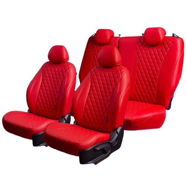Чехлы Премиум Экокожа Байрон Ромб на Kia Venga -1, 02.2010-05.2015, YN, РЗС60/40, 3Г
