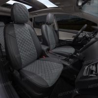 Чехлы Автопилот Алькантара Ромб на Kia Venga 1 2011-2018 г.в.