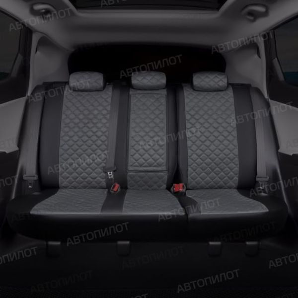Чехлы Автопилот Алькантара Ромб на Kia Venga 1 2011-2018 г.в.