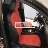Чехлы Автопилот Алькантара Ромб на Kia Venga 1 2011-2018 г.в.