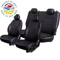 Чехлы Экокожа Турин Ромб на Kia Venga -1, 02.2010-05.2015, YN, РЗС60/40, 3Г