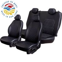 Чехлы Экокожа Турин Ромб на Kia Venga -1, 02.2010-05.2015, YN, РЗС60/40, 3Г